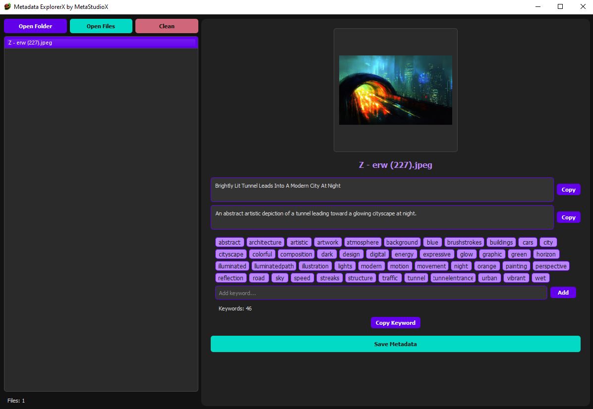 Screenshot Metadata ExplorerX